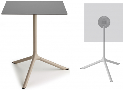 Стол ламинированный обеденный складной Scab Design Tripe Maxi Folding сталь, компакт-ламинат HPL тортора, антрацит Фото 1