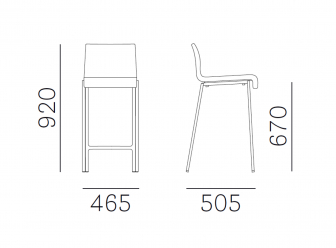 Стул полубарный с мягкой обивкой-thumbs-Фото3