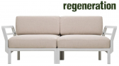 Диван пластиковый с подушками Nardi Maximo 2 стеклопластик, Sunbrella гипс, жемчуг Фото 1