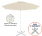 Зонт пляжный со стационарной базой THEUMBRELA SEMSIYE EVI Kiwi Clips&Base алюминий, полиэстер белый, бежевый Фото 1