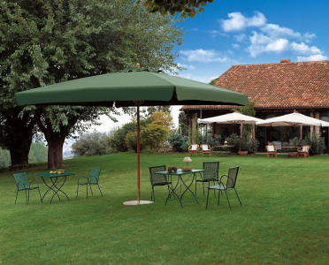 Зонт профессиональный 3х3 м Scolaro Palladio Standard дерево ироко, акрил натуральный, слоновая кость Фото 16