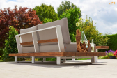 Комплект металлической мебели Life Outdoor Living Fitz Roy Teak Lounge алюминий, тик, ткань белый, тик, хаки Фото 8