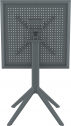 Стол пластиковый складной Siesta Contract Sky Folding Table 60 сталь, пластик темно-серый Фото 8