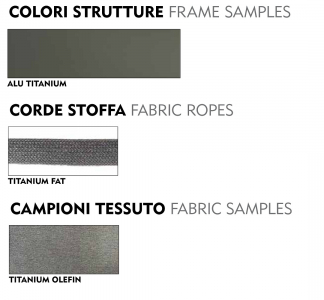 Комплект мягкой мебели Grattoni Victory алюминий, роуп, олефин титановый Фото 3