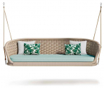 Диван-качели плетеный с подушкой Atmosphera Ludo алюминий, тефлоновый акрил, ткань Фото 1