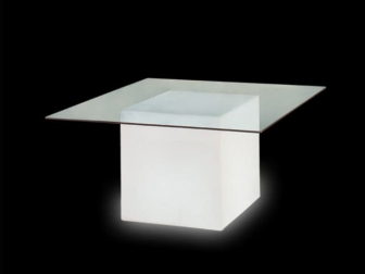 Стол пластиковый светящийся Square Lighting