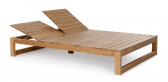 Шезлонг-лежак деревянный двухместный Garden Relax Honolulu тик натуральный Фото 4