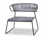 Кресло лаунж плетеное Scab Design Lisa Lounge Filo сталь, роуп антрацит Фото 4