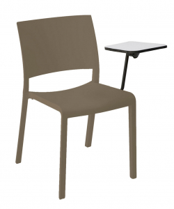 Стул пластиковый со столиком Resol Fiona chair conventions стеклопластик шоколад Фото 1