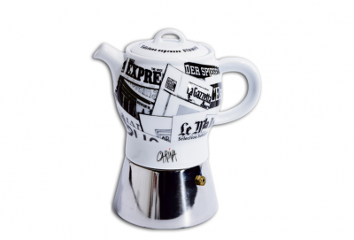 Кофеварка гейзерная Ancap Espressina a-Porter фарфор деколь Stampa Фото 1