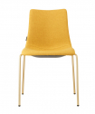 Стул с обивкой Scab Design Zebra Pop 4 legs  сталь, поликарбонат, ткань сатинированная латунь, желтый Фото 4