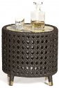 Столик плетеный кофейный DFN Wezen алюминий, искусственный ротанг, керамика Фото 1