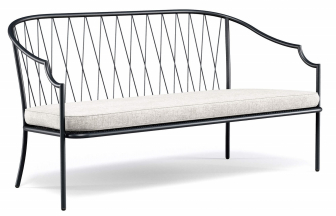 Диван двухместный металлический с подушками-thumbs-Фото1