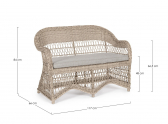 Диван плетеный с подушками Garden Relax Jupiter алюминий, искусственный ротанг, олефин натуральный, бежевый Фото 2