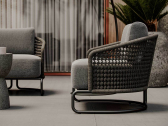 Кресло плетеное мягкое SNOC Pigalle алюминий, роуп, олефин Фото 1