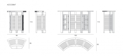 Стол деревянный барный складной Giardino Di Legno Evolution  тик Фото 2