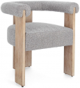 Кресло деревянное с обивкой Garden Relax Agape сосна, фанера, полиэстер натуральный, серый Фото 1