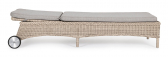 Шезлонг-лежак плетеный Garden Relax Jupiter алюминий, искусственный ротанг, олефин натуральный, бежевый Фото 4