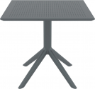 Стол пластиковый Siesta Contract Sky Table 80 сталь, пластик темно-серый Фото 1