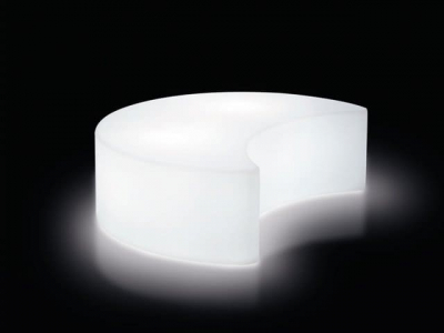 Пуф пластиковый светящийся SLIDE Mone Lighting IN полиэтилен белый Фото 5