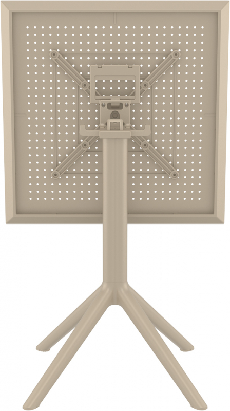 Стол пластиковый складной Sky Folding Table 60, бежевый, 600х600х740 мм