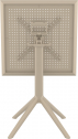 Стол пластиковый складной Siesta Contract Sky Folding Table 60 сталь, пластик бежевый Фото 9