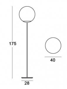 Торшер пластиковый SLIDE Mineral Stand Lighting латунь, полиэтилен белый, серый Фото 2