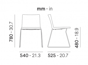 Стул с мягкой обивкой на полозьях-thumbs-Фото3