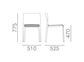 Стул пластиковый с мягким сиденьем-thumbs-Фото3