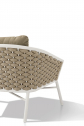 Лаунж-кресло плетеное с подушками Felicita Dub алюминий, роуп, полиэстер белый, бежевый Фото 4