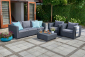 Диван пластиковый плетеный с подушкой Keter Salta 3 Seater Sofa пластик с имитацией плетения графит Фото 2