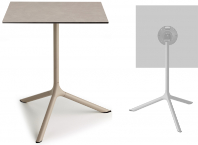 Стол ламинированный обеденный складной Scab Design Tripe Maxi Folding сталь, компакт-ламинат HPL тортора, тортора шпатель Фото 1