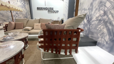 Комплект плетеной лаунж мебели Rever Nido сталь, роуп, полиэстер, мрамор белый, 14, 6/10, 1/5, 6/5, белый мрамор Каррара Фото 22