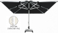 Зонт профессиональный 3х3 м THEUMBRELA SEMSIYE EVI Avocado алюминий, акрил серебристый, черный Фото 1