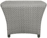 Столик плетеный кофейный JANUS et Cie Amari алюминий, искусственный ротанг дымчатый Фото 1