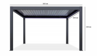 Пергола биоклиматическая моторизованная 3х3 м, Pergola 120 Series