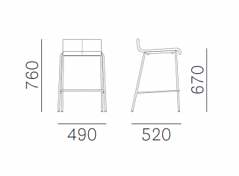 Стул полубарный с обивкой-thumbs-Фото3