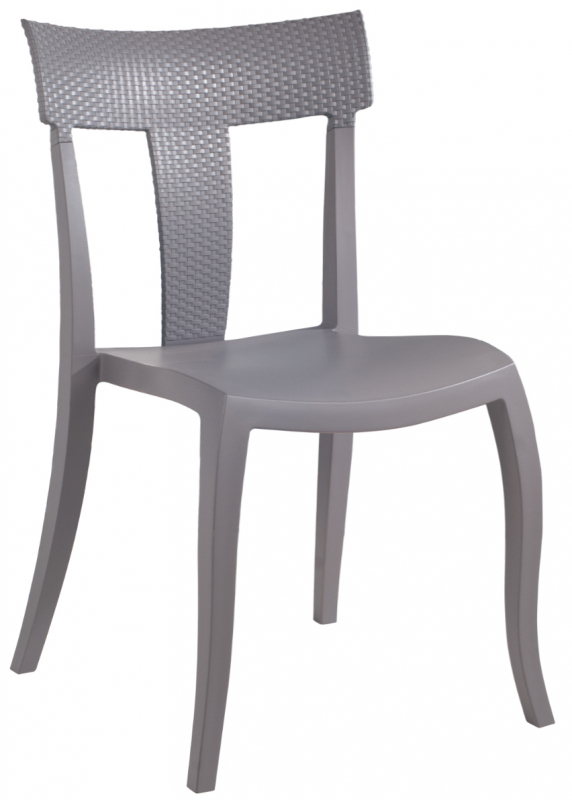 Стул пластиковый Toro-S Rattan, темно-серый