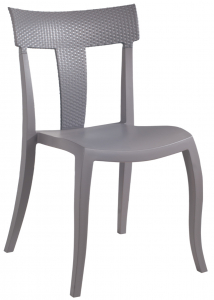 Стул пластиковый PAPATYA Toro-S Rattan стеклопластик темно-серый Фото 1