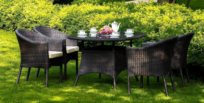 Комплект плетеной мебели JOYGARDEN Warsaw алюминий, искусственный ротанг темно-коричневый Фото 2