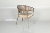 Кресло металлическое плетеное Caris Glory металл, роуп, ткань Фото 13
