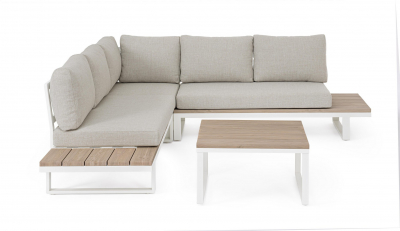 Комплект лаунж мебели Garden Relax Zelmar алюминий, олефин белый Фото 4