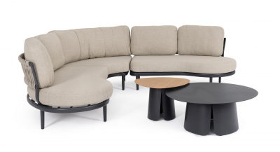 Комплект кофейных столиков Garden Relax Hayden алюминий антрацит, натуральный Фото 6