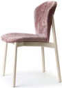 Стул деревянный с обивкой Scab Design Natural Finn ясень, шенилл белый ясень, розовый Фото 1