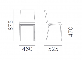 Стул металлический с мягкой обивкой-thumbs-Фото3