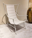 Кресло лаунж металлическое с обивкой Unopiu Nanda железо, батилин песочный Фото 9