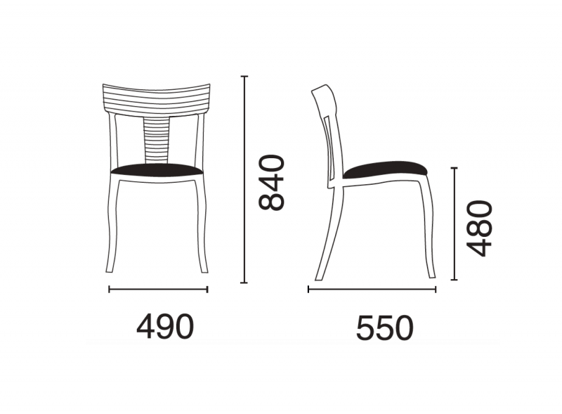 Стул пластиковый с обивкой Toro-S Rattan Soft