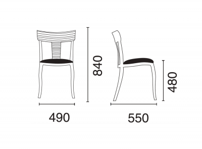 Стул пластиковый с обивкой PAPATYA Toro-S Rattan Soft стеклопластик, ткань Фото 2