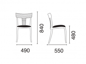 Стул пластиковый с обивкой-thumbs-Фото3