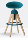 Табурет барный PEDRALI Arki-Stool сталь, дуб, ткань Фото 15